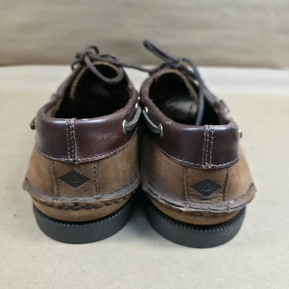 Sperry Men's (SZ 12 M) Authentic Brown Original 2-Eye Boat Shoe Leather 0195412